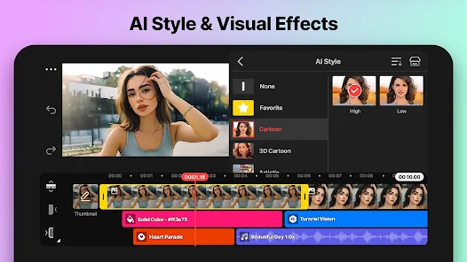 AI style and visual effects